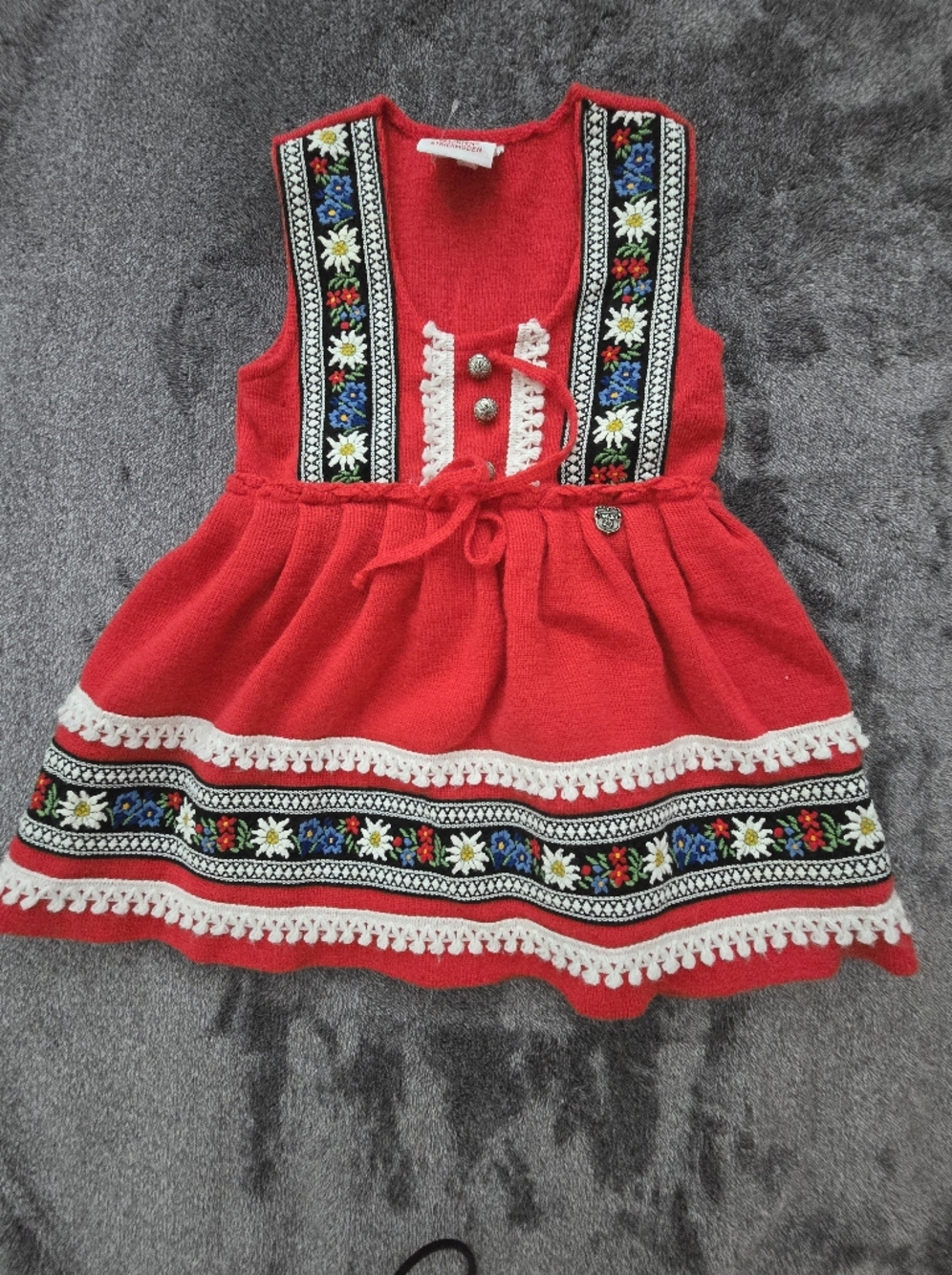 Vintage Alpenland Trachten Dirndl Dress Toddler 2-3T Wool German Austrian Oktobe